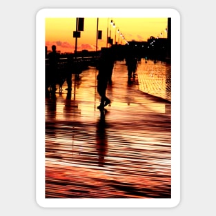 Boardwalk Sunset Sticker